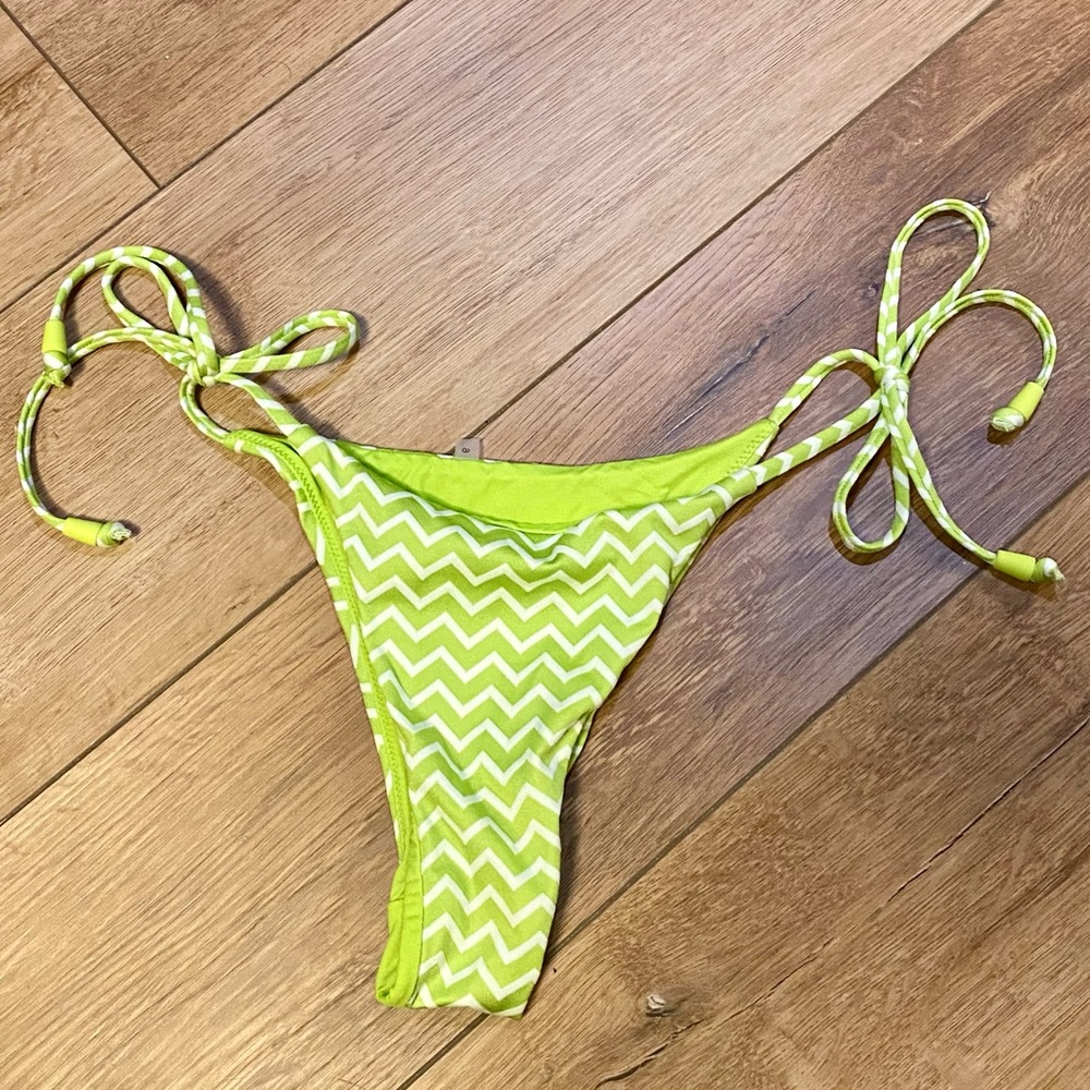Lime Green Seafolly Chevron Pattern Bikini Bottom 💚